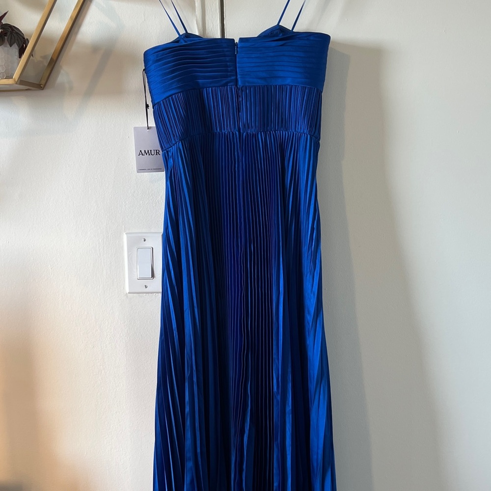 AMUR Pleated Strapless Belle Midi Dress - Picture 7 of 16